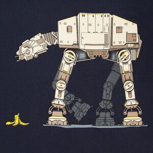 5/$25 Star Wars AT-AT Banana Peel T-shirt, Size Medium
